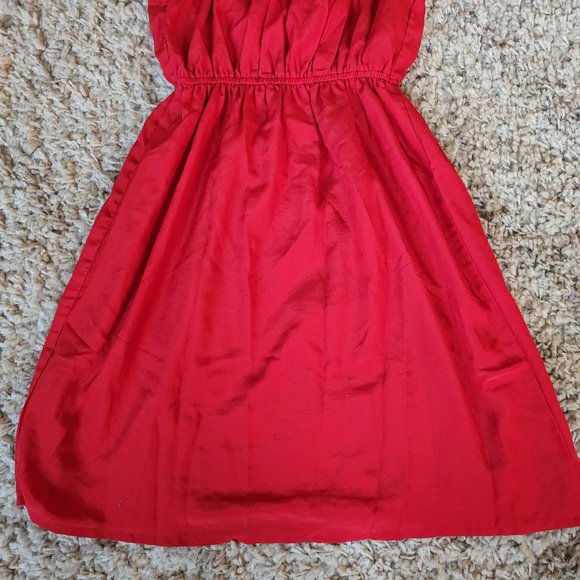Forever 21 Red Ruffle Sun Dress - Size S - Picture 8 of 10